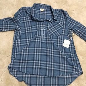 Womens half buttoned dress shirt